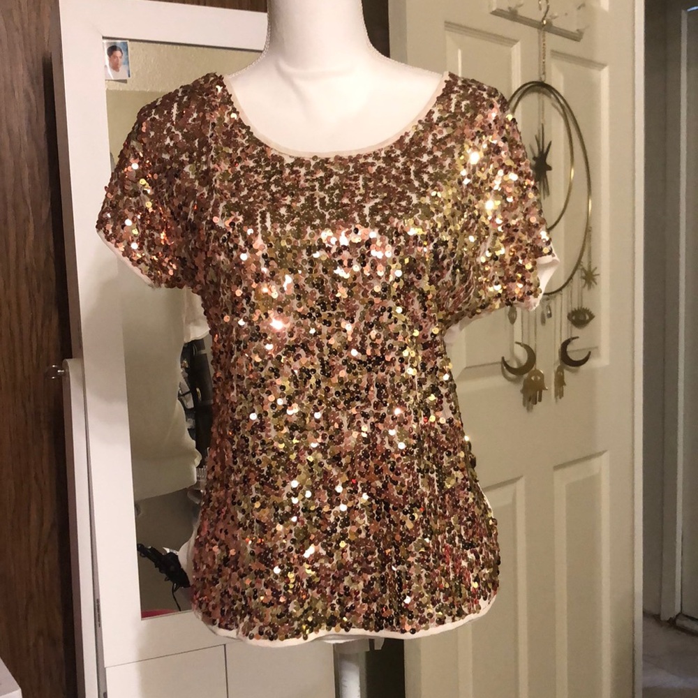 Express Sequence/Sheer Blouse